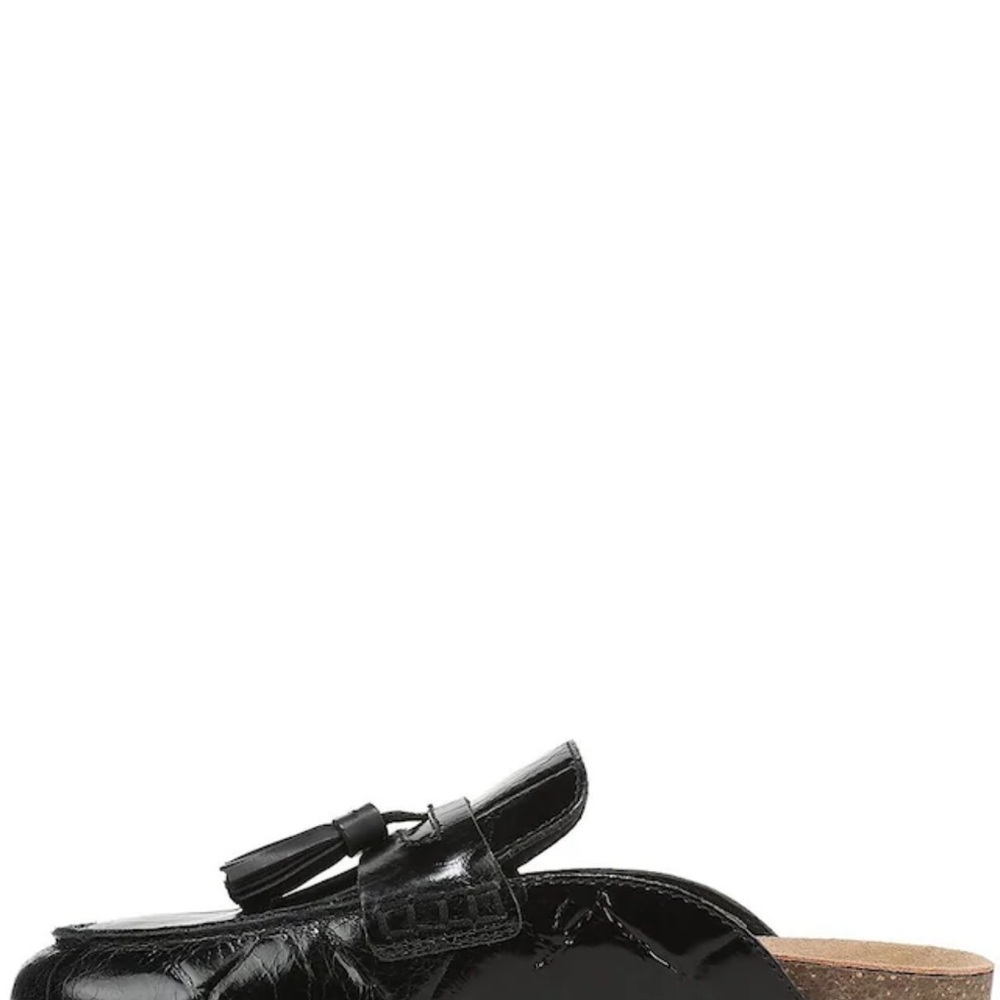 Sam Edelman Women’s Black Tassel Crocodile Leather Mules Loafers - Picture 10 of 13